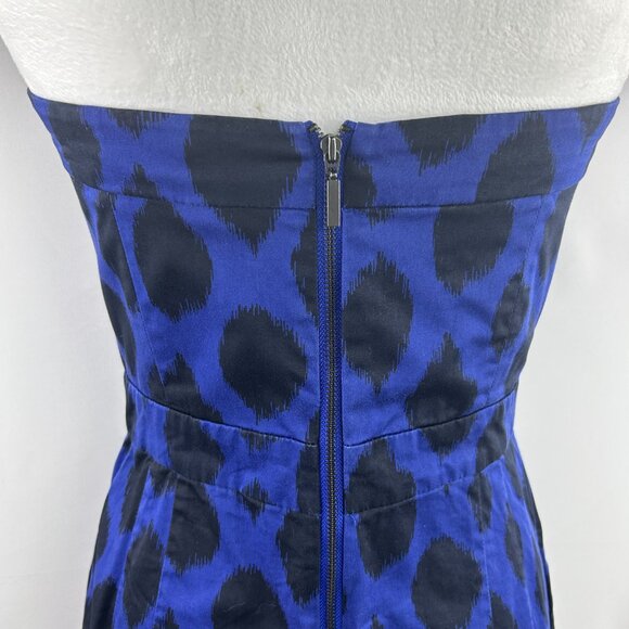 Jacob chic Blue & Black Strapless Mini Dress - Small 6 - Picture 5 of 9